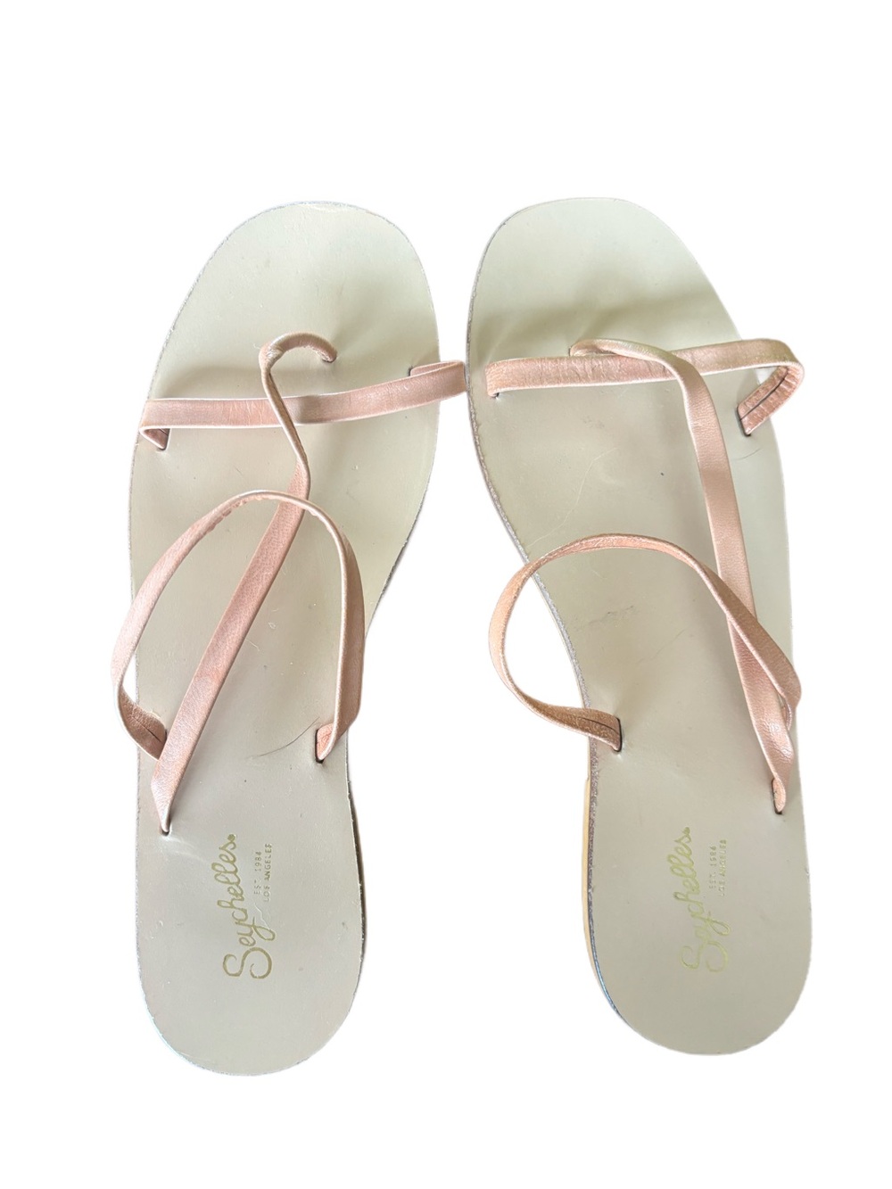 Seychelles Tan Minimalist Leather Strap Sandals